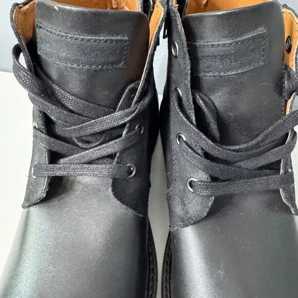 SAKS FIFTH AVENUE men's leather darrell boots size 10 - Picture 3 of 12